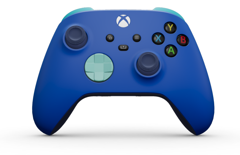 Xbox Wireless Controller - Body: Shock Blue, D-Pads: Glacier Blue, Thumbsticks: Midnight Blue