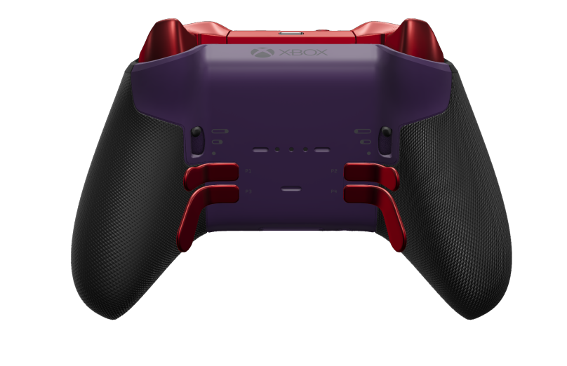 Xbox Elite Wireless Controller Series 2 - Core - Body: Astral Purple + Rubberized Grips, D-pad: Cross, Pulse Red (Metal), Back: Astral Purple + Rubberized Grips