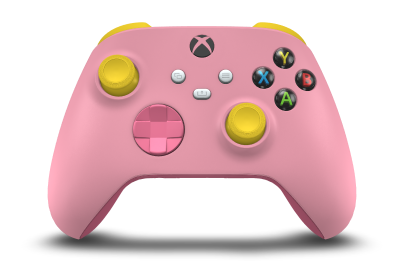 Xbox Wireless Controller - Hoofdtekst: Retro-roze, D-Pads: Dieproze, Duimsticks: Lighting Yellow