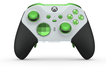 Xbox Elite Wireless Controller Series 2 – Core - Corpo: Branco Robot + Pegas em Borracha, Botão Direcional: Faceta, Verde Veloz (Metal), Traseira: Branco Robot + Pegas em Borracha
