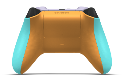 Xbox Wireless Controller - Hoofdtekst: Gletsjerblauw, D-Pads: Zachtoranje (metallic), Duimsticks: Zachtpaars