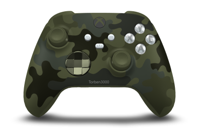Xbox Wireless Controller - Body: Forest Camo, D-Pads: Nocturnal Green (Metallic), Thumbsticks: Nocturnal Green