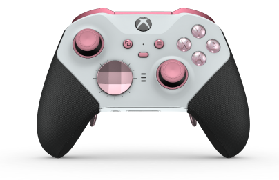 Xbox Elite Wireless Controller Series 2 - Core - Corpo: Branco Robot + Pegas em Borracha, Botão Direcional: Faceta, Rosa Suave (Metal), Traseira: Branco Robot + Pegas em Borracha