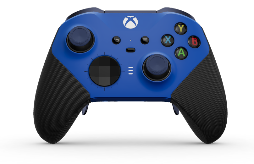 Xbox Elite Wireless Controller Series 2 - Core - Body: Shock Blue + Rubberised Grips, D-pad: Faceted, Carbon Black (Metal), Back: Shock Blue + Rubberised Grips