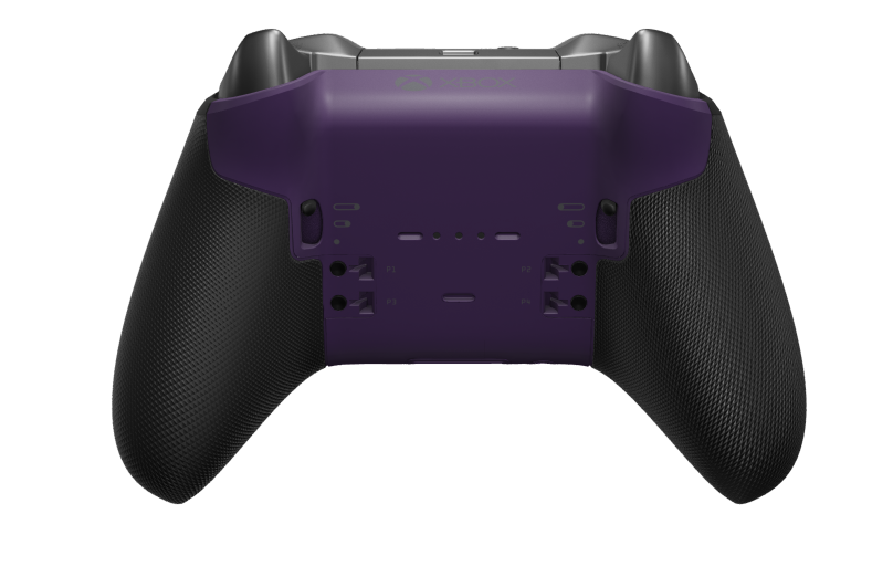 Mando inalámbrico Xbox Elite Series 2: básico - Cuerpo: Violeta astral + Agarres texturizados, Cruceta: Facetado, gris tormenta (metal), Atrás: Violeta astral + Agarres texturizados