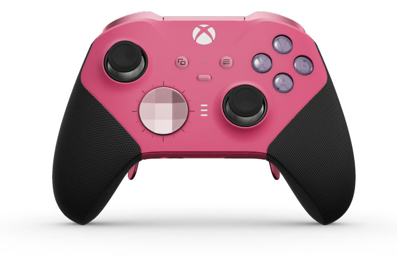 Xbox Elite Wireless Controller Series 2 - Core - Body: Deep Pink + Rubberized Grips, D-pad: Faceted, Soft Pink (Metal), Back: Deep Pink + Rubberized Grips