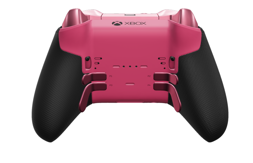 Xbox Elite Wireless Controller Series 2 - Core - Body: Deep Pink + Rubberized Grips, D-pad: Faceted, Soft Pink (Metal), Back: Deep Pink + Rubberized Grips