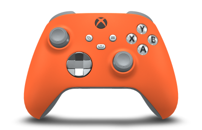 Xbox Wireless Controller - Body: Zest Orange, D-Pads: Ash Gray (Metallic), Thumbsticks: Ash Gray