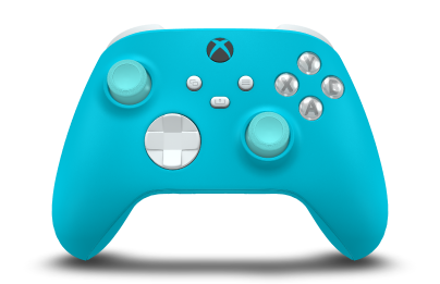 Xbox Wireless Controller - Body: Dragonfly Blue, D-Pads: Robot White, Thumbsticks: Glacier Blue