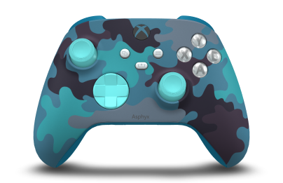 Controller Wireless per Xbox - Body: Mineral Camo, D-Pads: Glacier Blue, Thumbsticks: Glacier Blue
