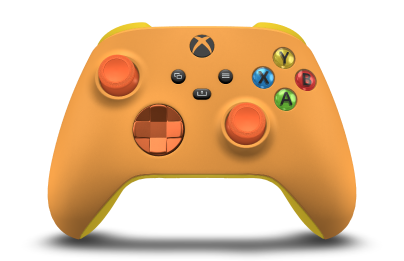 Xbox Wireless Controller - Corps: Soft Orange, BMD: Zest Orange (métallique), Joysticks: Zest Orange