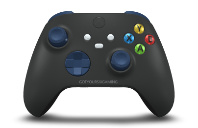 Xbox Wireless Controller - Body: Carbon Black, D-Pads: Midnight Blue, Thumbsticks: Midnight Blue