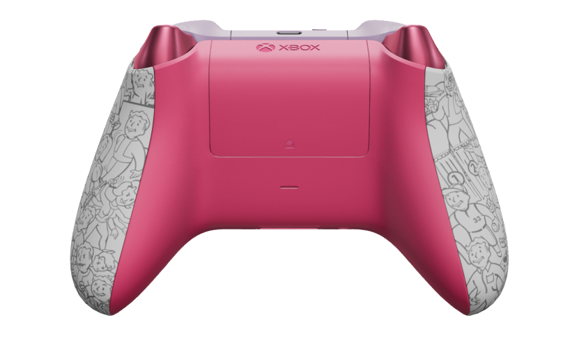 Xbox Wireless Controller - Runko: Fallout, Suuntaohjaimet: Jäätikönsininen (metallinen), Peukalosauvat: Syvä vaaleanpunainen