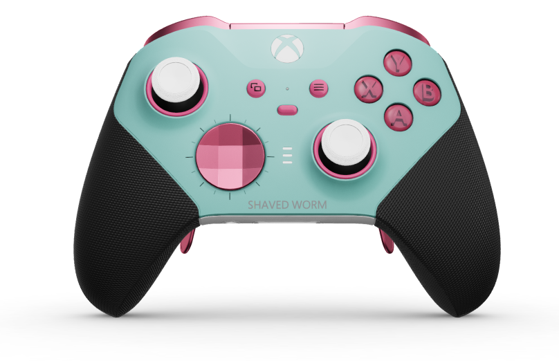 Xbox Elite Wireless Controller Series 2 - Core - Body: Glacier Blue + Rubberised Grips, D-pad: Faceted, Deep Pink (Metal), Back: Robot White + Rubberised Grips