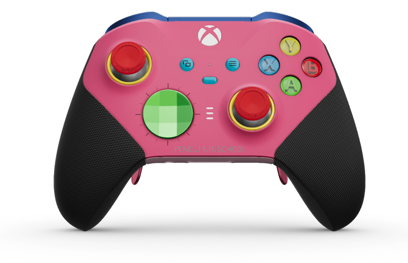 Xbox Elite Wireless Controller Series 2 - Core - Body: Deep Pink + Rubberised Grips, D-pad: Facet, Velocity Green (Metal), Back: Soft Pink + Rubberised Grips