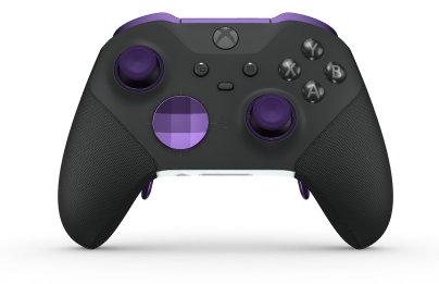 Xbox Elite Wireless Controller Series 2 - Core - Body: Carbon Black + Rubberised Grips, D-pad: Facet, Astral Purple (Metal), Back: Robot White + Rubberised Grips