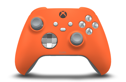 Manette sans fil Xbox - Body: Zest Orange, D-Pads: Bright Silver (Metallic), Thumbsticks: Ash Gray