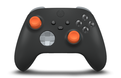 Xbox Wireless Controller - Body: Carbon Black, D-Pads: Ash Gray, Thumbsticks: Zest Orange