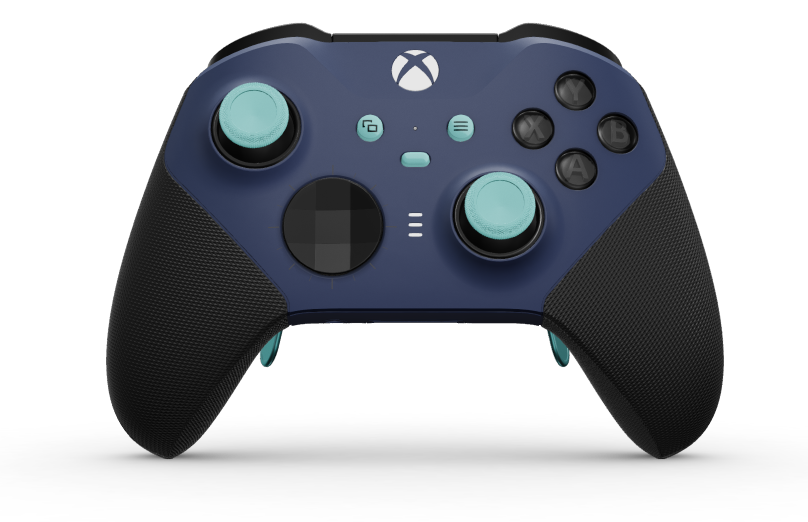 Xbox Elite Wireless Controller Series 2 - Core - Body: Midnight Blue + Rubberised Grips, D-pad: Facet, Carbon Black (Metal), Back: Midnight Blue + Rubberised Grips