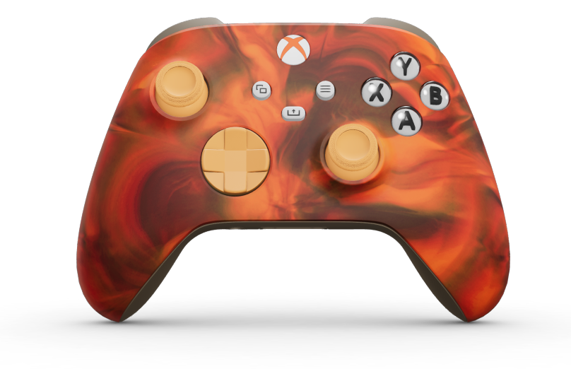 Xbox Wireless Controller - Body: Fire Vapour, D-Pads: Soft Orange, Thumbsticks: Soft Orange