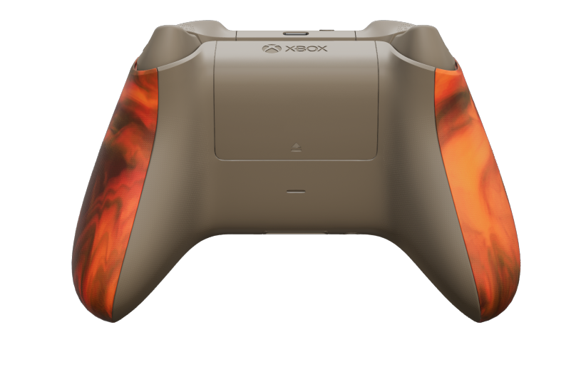 Xbox Wireless Controller - 機身: Fire Vapor, 方向鍵: 柔和橘, 搖桿: 柔和橘