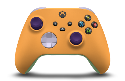 Xbox Wireless Controller - Body: Soft Orange, D-Pads: Soft Purple, Thumbsticks: Astral Purple