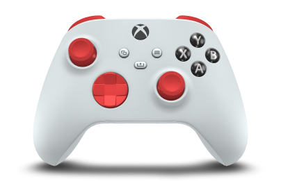 Xbox 無線控制器 - Body: Robot White, D-Pads: Pulse Red, Thumbsticks: Pulse Red