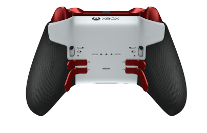 Xbox Elite Wireless Controller Series 2 - Core - Corps: Robot White + Rubberized Grips, BMD: Facette, Pulse Red (métal), Arrière: Robot White + Rubberized Grips