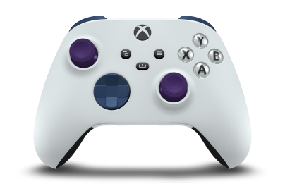 Xbox draadloze controller - Body: Robot White, D-Pads: Midnight Blue, Thumbsticks: Astral Purple