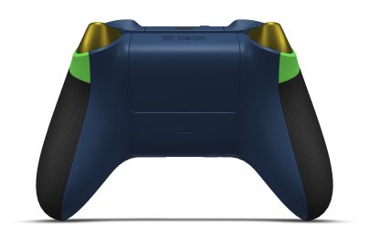 Xbox Wireless Controller - 機身: 疾速綠, 方向鍵: 亮黃色 (金屬), 搖桿: 午夜藍