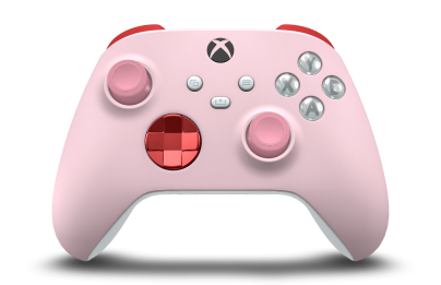 Xbox ワイヤレス コントローラー - Corps: Soft Pink, BMD: Oxide Red (Metallic), Joysticks: Retro Pink