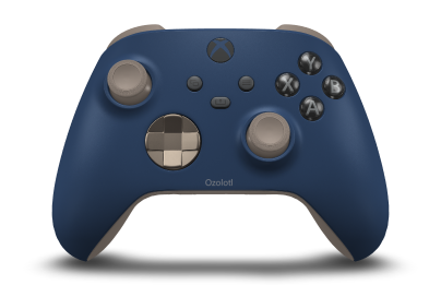 Xbox Wireless Controller - Corps: Midnight Blue, BMD: Desert Tan (métallique), Joysticks: Desert Tan
