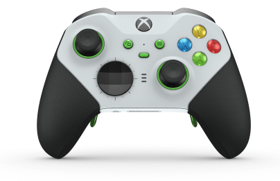 Xbox Elite Wireless Controller Series 2 - Core - Corpo: Branco Robot + Pegas em Borracha, Botão Direcional: Faceta, Preto Carbono (Metal), Traseira: Branco Robot + Pegas em Borracha