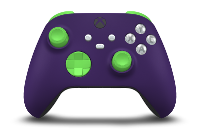 Xbox Wireless Controller - Hoofdtekst: Astralpaars, D-Pads: Velocity-groen, Duimsticks: Velocity-groen