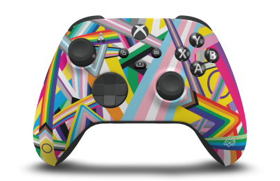 Xbox Wireless Controller - Body: Pride, D-Pads: Carbon Black, Thumbsticks: Carbon Black