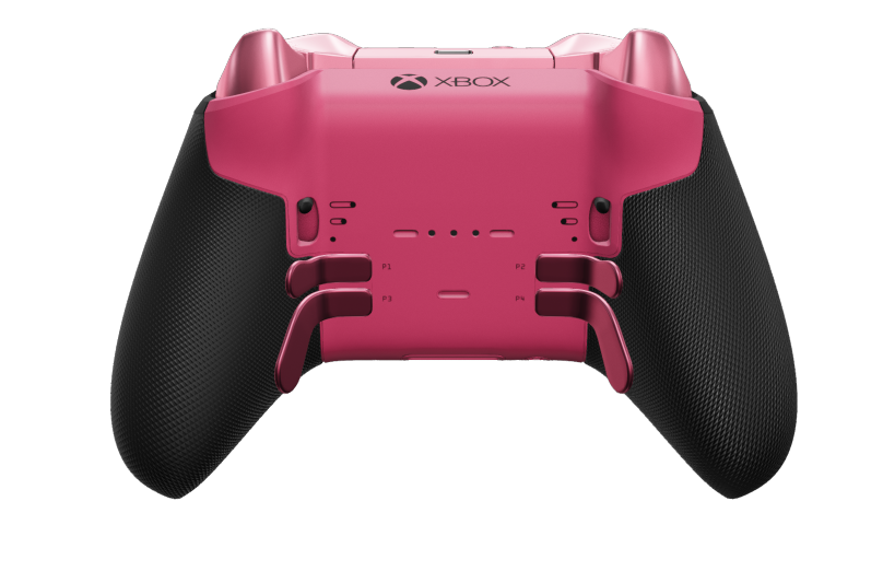 Xbox Elite Wireless Controller Series 2 - Core - Body: Deep Pink + Rubberized Grips, D-pad: Facet, Deep Pink (Metal), Back: Deep Pink + Rubberized Grips
