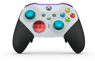 Xbox Elite 無線控制器 Series 2 - Core - Corps: Robot White + Rubberized Grips, BMD: Facette, Pulse Red (métal), Arrière: Robot White + Rubberized Grips