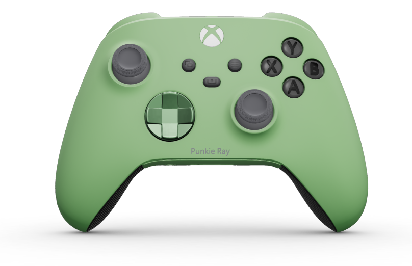 Xbox Wireless Controller - Body: Soft Green, D-Pads: Soft Green (Metallic), Thumbsticks: Storm Grey