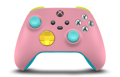 Xbox Wireless Controller - Body: Retro Pink, D-Pads: Lighting Yellow, Thumbsticks: Glacier Blue