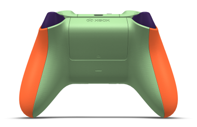 Ασύρματο χειριστήριο Xbox - Hoofdtekst: Zest-oranje, D-Pads: Velocity Green, Duimsticks: Astral Purple