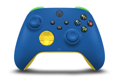 Xbox Wireless Controller - Body: Shock Blue, D-Pads: Lighting Yellow, Thumbsticks: Shock Blue