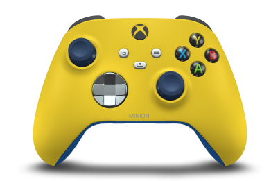 Xbox Wireless Controller - Body: Lighting Yellow, D-Pads: Ash Gray (Metallic), Thumbsticks: Midnight Blue