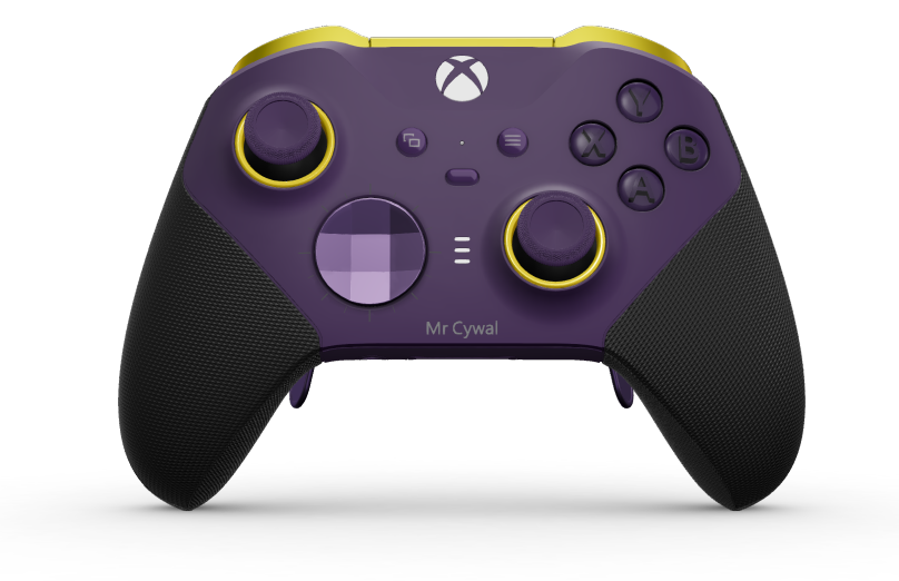 Xbox Elite Wireless Controller Series 2 – Core - Text: Astral Purple + gummierte Griffe, D-Pad: Facettiert, Astral Purple (Metall), Zurück: Astral Purple + gummierte Griffe