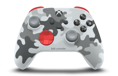 Xbox Wireless Controller - Body: Arctic Camo, D-Pads: Pulse Red, Thumbsticks: Ash Grey