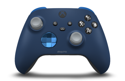 Xbox Wireless Controller - Korpus: Nocny błękit, Pady kierunkowe: Świetlisty błękit (metaliczny), Drążki: Popielata szaroÅ›Ä‡