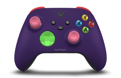 Xbox Wireless Controller - Corpo: Roxo Astral, Botões Direcionais: Verde Veloz, Manípulos Analógicos: Rosa Profundo