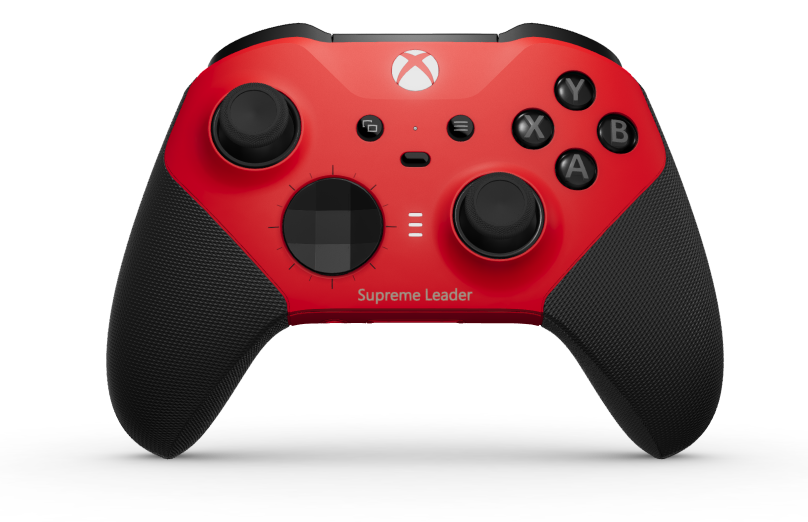 Xbox Elite Wireless Controller Series 2 - Core - Corps: Pulse Red + poignées caoutchoutées, BMD: À facettes, Carbon Black (métal), Arrière: Pulse Red + poignées caoutchoutées