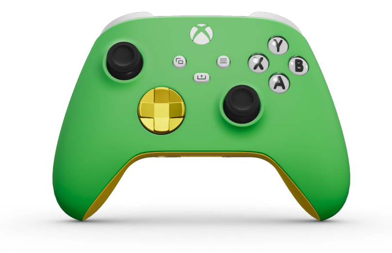 Xbox Wireless Controller - Corps: Velocity Green, BMD: Lightning Yellow (métallique), Joysticks: Carbon Black