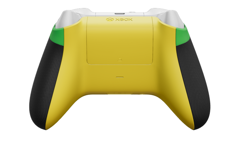 Xbox Wireless Controller - Korpus: Zieleń prędkości, Pady kierunkowe: Piorunujący żółty (metaliczny), Drążki: Węglowa czerń