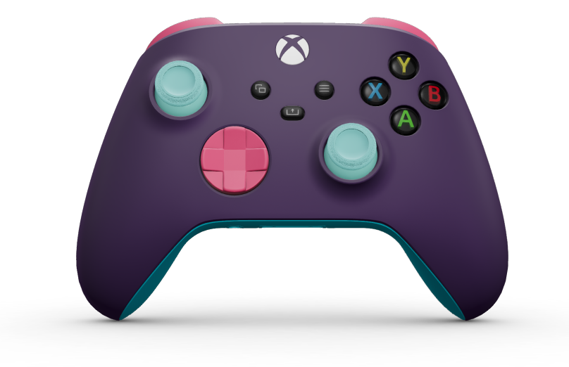 Xbox Wireless Controller - Cuerpo: Violeta astral, Crucetas: Rosa intenso, Palancas de mando: Azul glaciar